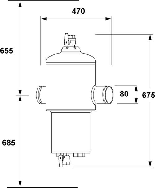 IMI-Hydronic-Engineering-IMI-PNEUMATEX-Abscheider-Zeparo-G-Force-W-ZG-80-W-DN-80-PN16-Schweissanschluss-30304121100 gallery number 1